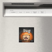 Kat met pompoenhaar magneet (Insitu (Vaatwasser))