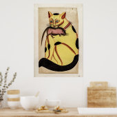 kat met Poster (Keuken)