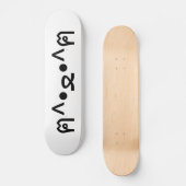 Kat met poten euticon ฅ^ ・ ع・ Japanse Kaomoji Skateboard (Voorkant)