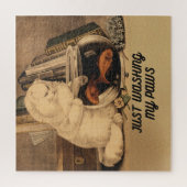  kat met poten in de visbak Mijn poten wassen Legpuzzel (Verticaal)