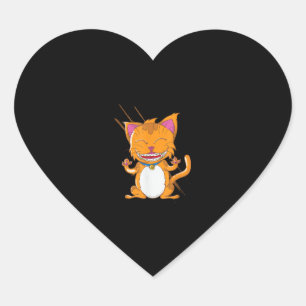 Kat met races hart sticker