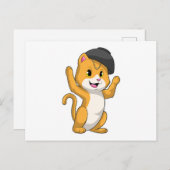 Kat met Ramen Kom Briefkaart (Voorkant / Achterkant)