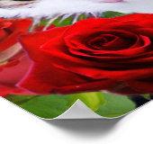 KAT MET RODE ROZEN POSTER (Hoek)