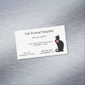 Kat met roze hart magnetisch visitekaartje (Voorbeeld)