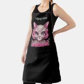 Kat met roze rozen schort (Insitu)