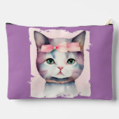 Kat met roze strik Etui (Achterkant)