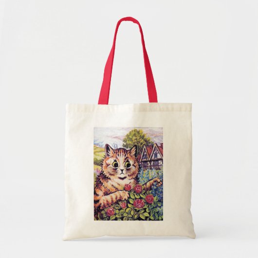Kat met Rozen, Louis Wain Tote Bag (Voorkant)