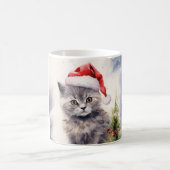 Kat met Santa Hat Mok (Center)