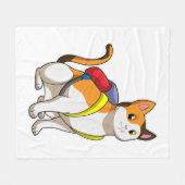 Kat met satchel fleece deken (Voorkant (Horizontaal))