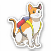 Kat met satchel sticker (Voorkant)