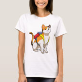 Kat met satchel t-shirt (Voorkant)