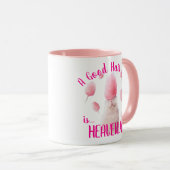 Kat met Snoepjes haar van katoen Mok (Voorkant rechts)