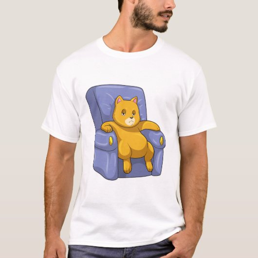 Kat met Sofa T-shirt (Voorkant)