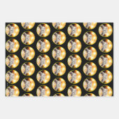 Kat met Sparkler Cupcake Inpakpapier Vel (Voorkant)