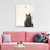 Kat met speelgoed canvas afdruk (Insitu (Woonkamer))