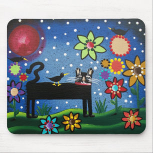 Kat met standvastigheid van LORI EVERETT Mousepad Muismat