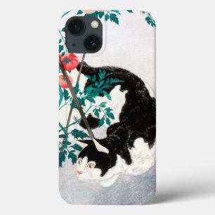 Kat met Tomato Plant (1931) van Hiroaki Takahashi iPhone 13 Hoesje