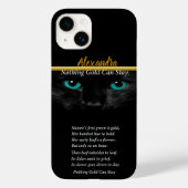 Kat met turkooisogen Robert Frost-gedicht Case-Mate iPhone Case (Achterkant)