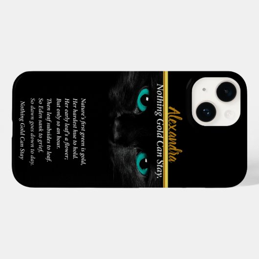 Kat met turkooisogen Robert Frost-gedicht Case-Mate iPhone Case (Achterkant (horizontaal))