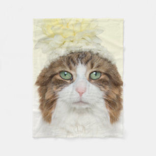 Kat met ventilator Pet Fleece Deken