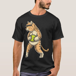Kat Met Vliegende Frisbee Disc Golf Frisbee Speler T-shirt