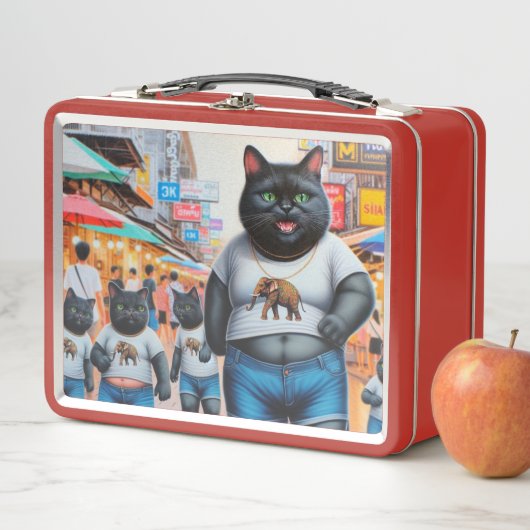 Kat met vrienden in Thailand (In situ)