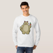 Kat met wafelijs t-shirt (Voorkant volledig)