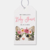 Kat met Waterverf, , Baby shower Cadeaulabel (Voorkant)