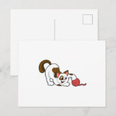 Kat met wolbal briefkaart (Voorkant / Achterkant)