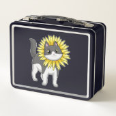 Kat met zonnebloem (Achterkant)