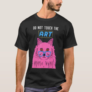 Kat Met Zonnebril Roze Katten Grafische Kunst T-shirt
