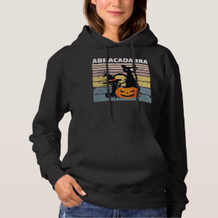 Kat met zwarte kat Abracadabra heks Hoodie