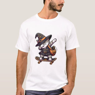 Kat Miauw Debbing Op Skateboard Kleding Kinderen H T-shirt