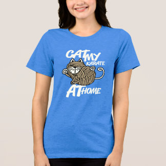 Kat mijn karate thuis Tri-Blend shirt