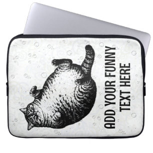 Kat moeder ben ik, maar huid en botten voor katten laptop sleeve