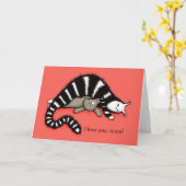 kat moeder beschermt haar Kat Moederdag liefde mam Kaart (Gele Bloem)