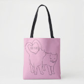 Kat Moeder Canvas tas, Canvas tas voor Kat Dame, C (Voorkant)