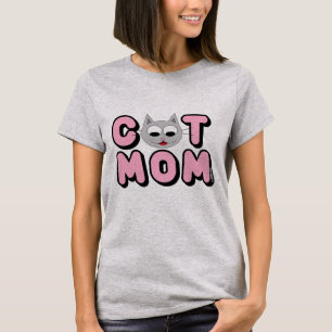 KAT MOEDER Kat Liefhebber Kat Gezicht Schattig T-shirt