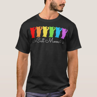 Kat Moeder Regenboog T-shirt