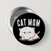 KAT MOEDER SCHATTIGE GROTE BUTTON (Voorkant /achterkant)