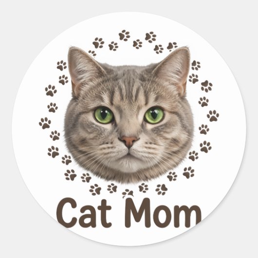 Kat Moeder Sticker (Voorkant)