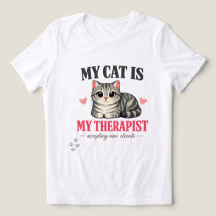 Kat Moeder Therapeut – Schattige Katachtige Humor Tri-Blend Shirt