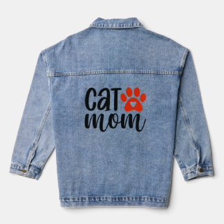 Kat Moeder Vrouwen Denim Jas Jacket
