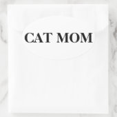 Kat Moederstickers Ovale Sticker (Tas)