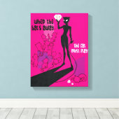 Kat moet worden afgespeeld canvas afdruk (Insitu (Houten vloer))