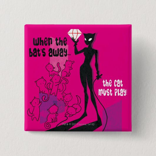 Kat moet worden afgespeeld vierkante button 5,1 cm (Voorkant)