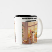 Kat-Mok Tweekleurige Koffiemok (Voorkant rechts)