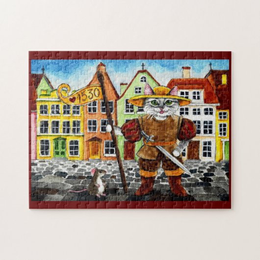 Kat, muis, Estse folklore puzzel Legpuzzel (Horizontaal)