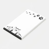 Kat na afdruk "Paw Print" Post-it® Notes (Schuin)