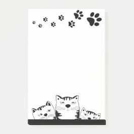 Kat na afdruk "Paw Print" Post-it® Notes